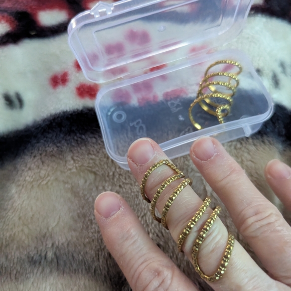 Gold Spiral Rings - Picture 2 of 2